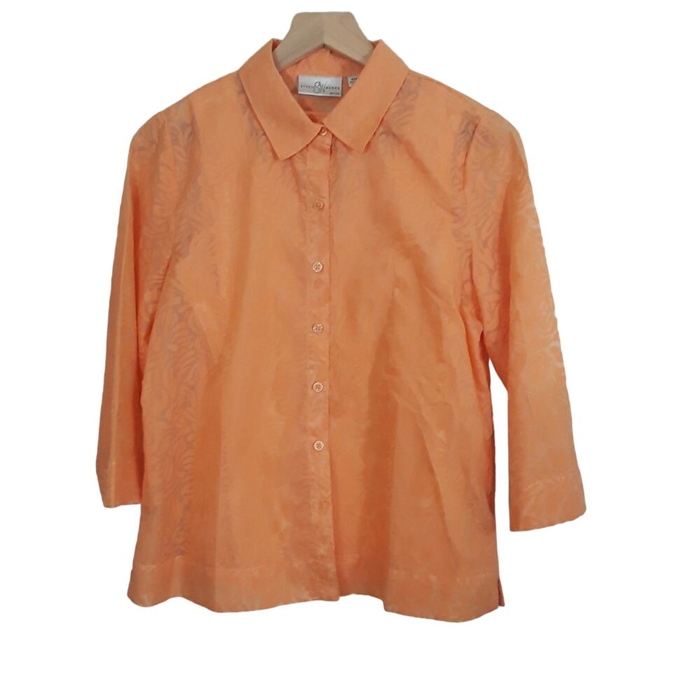 Studio Works Sheer Button Up with Tank